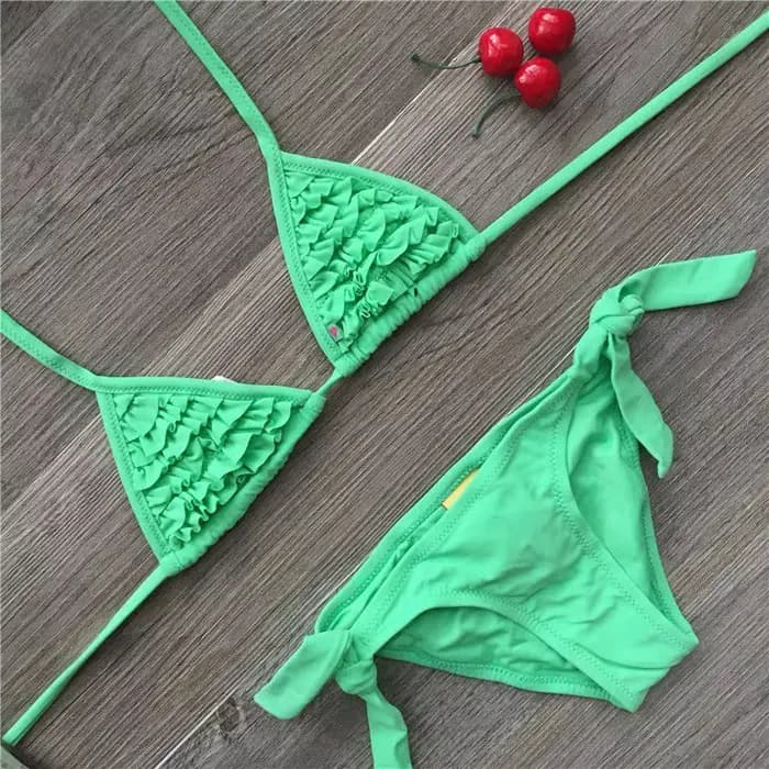 Fille maillot de bain 2 pièces costumes pour la natation Falbala maillots