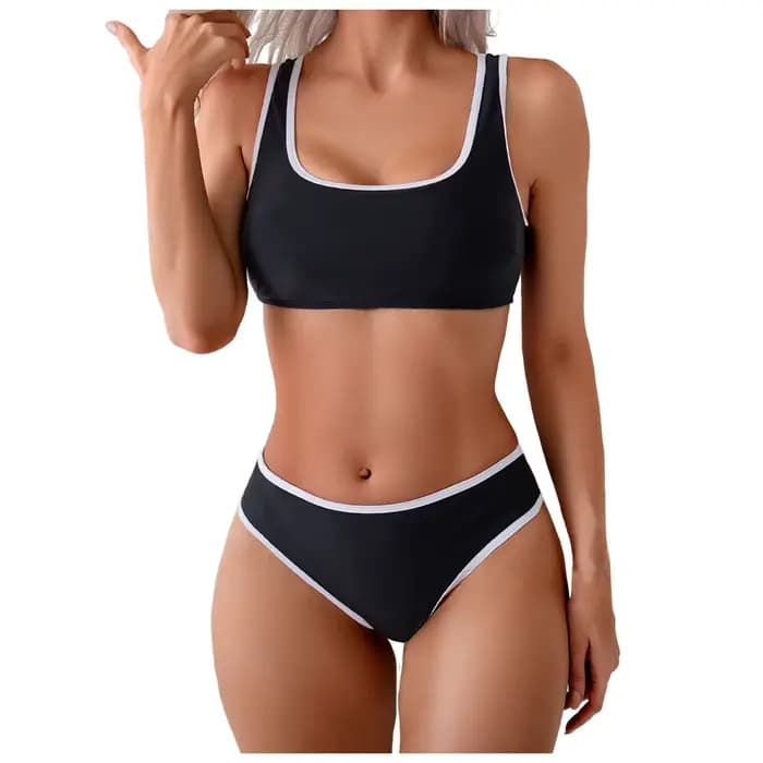 Ensemble de bikini taille haute pour femmes