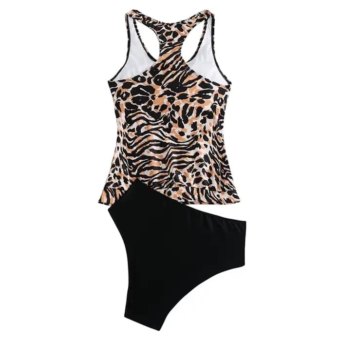 Maillots de bain pour femmes, ensemble Tankini, haut avec short, taille basse, maillots de bain sportifs, bas de Bikini, deux pièces, contrôle du ventre