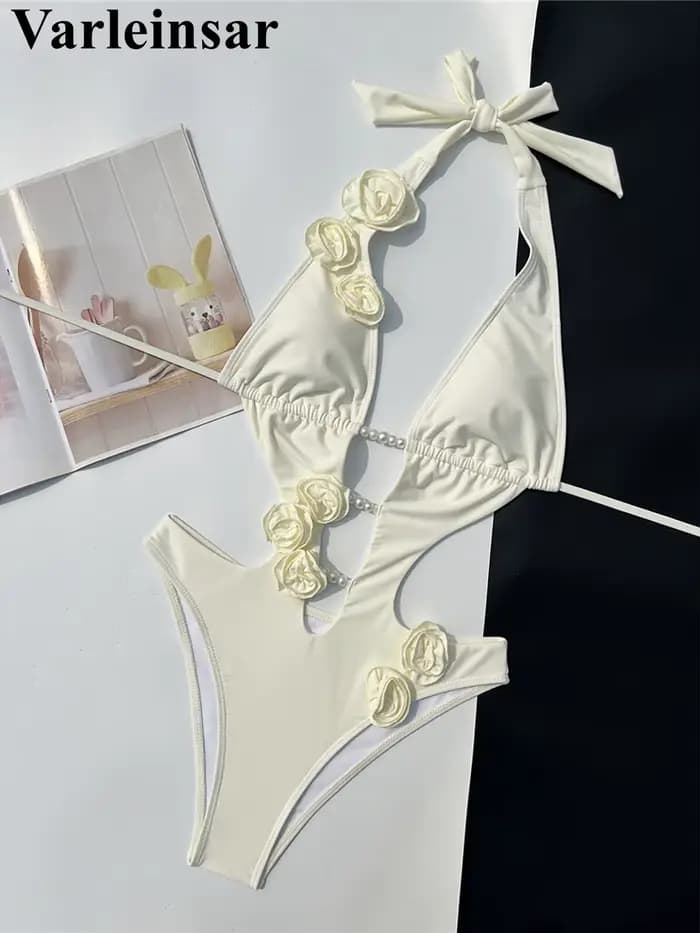 Maillot de bain rose rouge