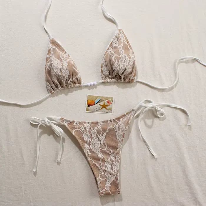 Micro Bikini Sexy maillots de bain pour femmes 2025 maillots de bain dentelle brésilien Bikini ensemble string Biquini maillots de bain solide maillots de bain femme
