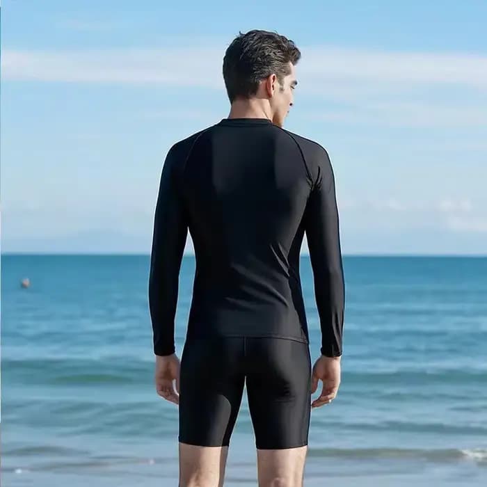 Maillot de bain thermique à manches longues pour hommes, vêtements de fitness, photos d'eau, surf, plongée, printemps, simple, chinois