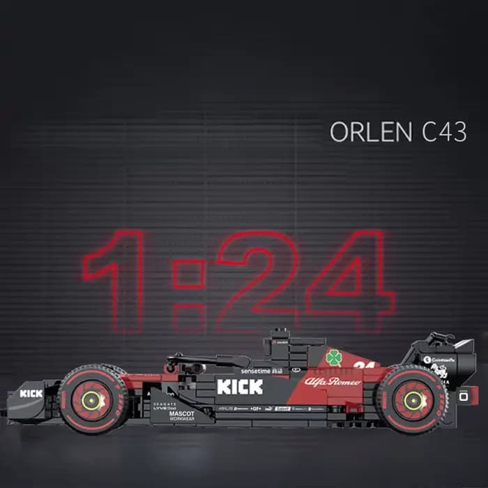 Bloc de construction de véhicule à l'échelle 1:24, Alfa C43 ORLEN F1, voiture de course de formule 1, modèle Champion, figurines de course, briques, jouet pour cadeaux