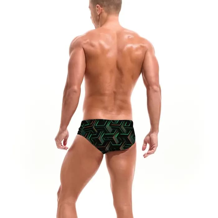 Maillot de bain géométrique pour hommes, à séchage rapide, respirant, antidérapant, maillot de bain triangulaire, pour sports aquatiques, surf, fitness, maillot de bain original