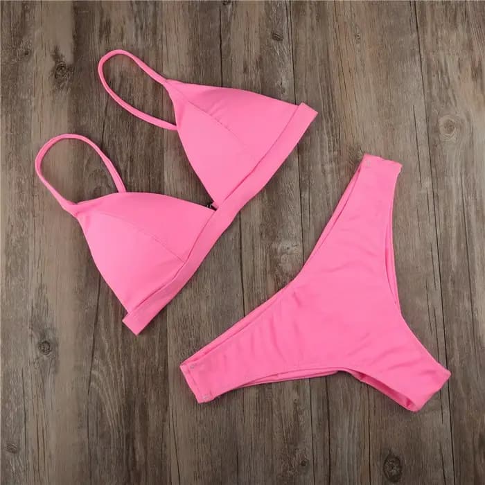 Maillot de bain triangle sexy pour femmes, bikini push-up, coupe haute, brésilien, bandage, vêtements de plage