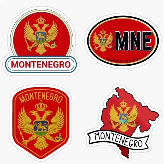 Autocollant en vinyle de style armoiries royales du Monténégro, autocollant de voiture pour Scooter, moto, fenêtre, mur, résistant aux rayures, accessoires de décoration
