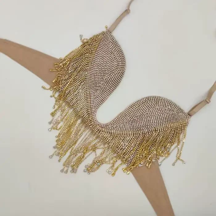 Maillot de bain avec strass, sexy, Bikini, avec pompons, pour les femmes, vêtements de plage, nouvelle collection, 2020