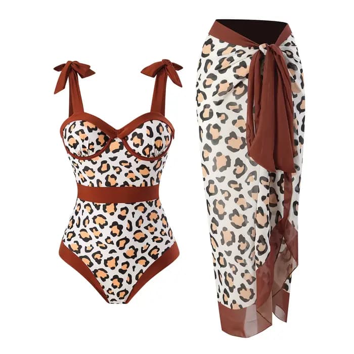 Maillot de bain une pièce à bretelles avec robe de plage 2026