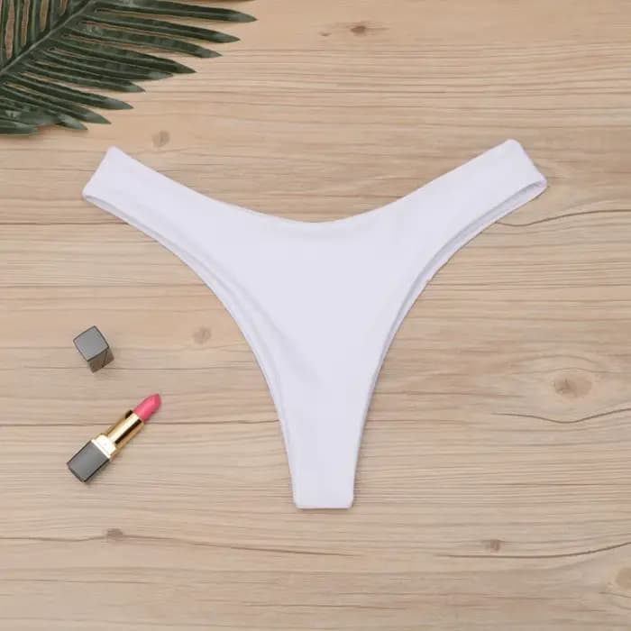2025 bas de Bikini Sexy maillot de bain brésilien femmes slips string taille basse maillot de bain bas solide effronté bas de Bikini maillot de bain