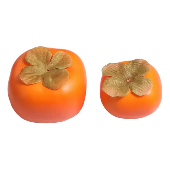 Mini Modèle Alimentaire en Mousse Artificielle, Faux Kaki Réaliste et Amusant, Fruits Simulés pour Artisanat, Décoration d'Intérieur