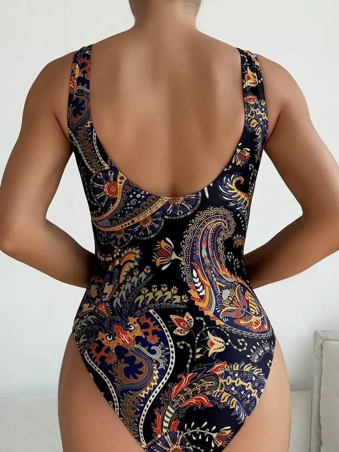 Maillot de bain une pièce noir/marron