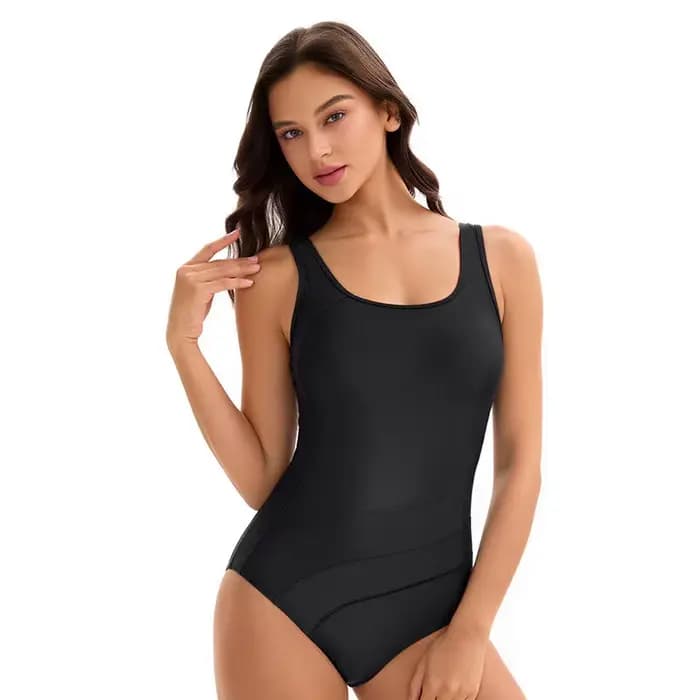 Maillot de bain une pièce pour femmes, coupe haute, maillot de bain coloré, maillot de bain sport, noir, vêtements de sport, S-XL