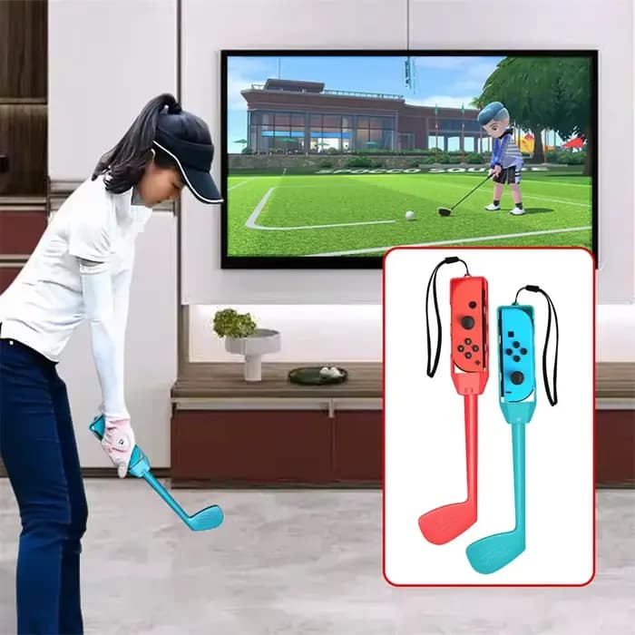 Ensemble d'accessoires de sport 10 en 1 pour Nintendo Switch, Kit d'accessoires de sport de jeu Oled avec Clubs de Golf