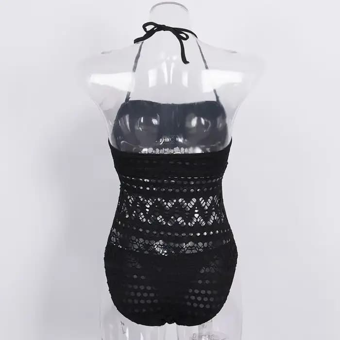 Maillot de bain une pièce noir, grande taille 3XL, sexy, amissié, batterie solide, monokini, pour femmes, vêtements d'été, pour la plage, 2023
