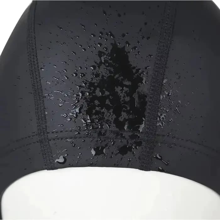 Bonnet de bain adulte imperméable en PU unisexe, couleur unie, pour piscine et plongée, protection des cheveux longs et des oreilles
