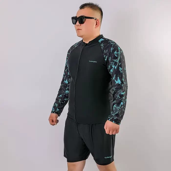 Maillot de bain une pièce à manches longues pour hommes, grande taille, pour les sources chaudes et les vacances à la plage, Ultra-grand, disponible