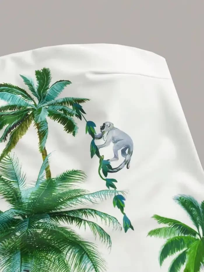 Maillot de bain une pièce imprimé Jungle tropicale, ensemble avec jupe portefeuille, pour femmes et Cover-Up, jupe d'été, 2026
