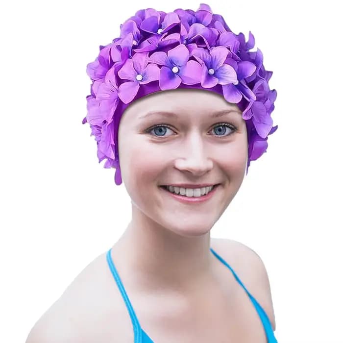 Chapeau de natation pétale 3D bonnets
