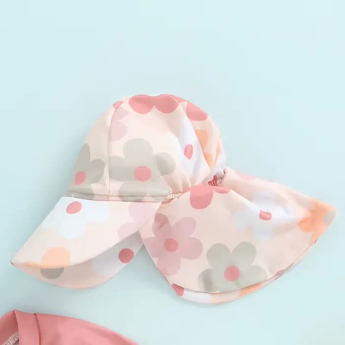 Veoraitiin-Maillot de bain pour nouveau-né fille, manches longues, fermeture éclair, protection anti-éruption, plage, été