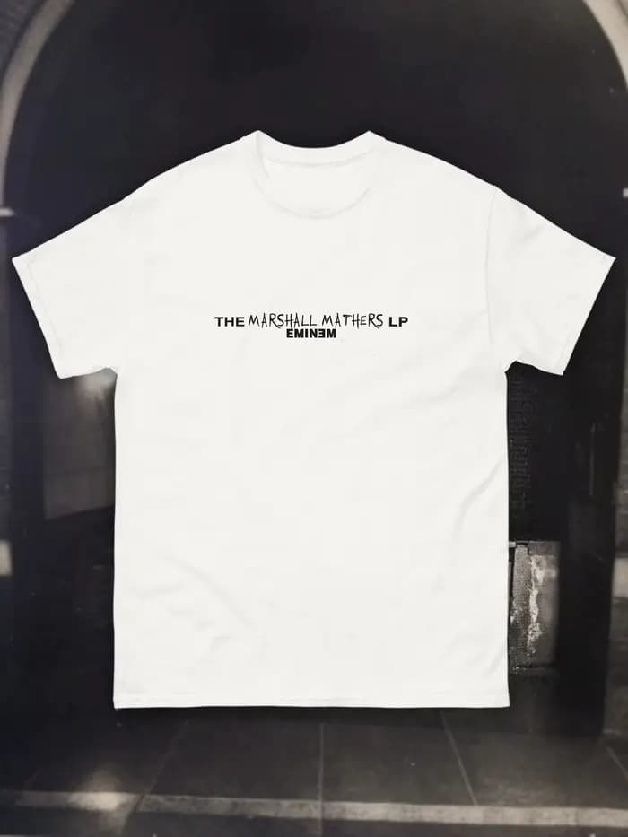 T-shirts imprimés graphiques Fashion Rapper Eminem "The Marshall Mathers LP" pour hommes et femmes, mode Hip Hop Streetwear, t-shirt en coton