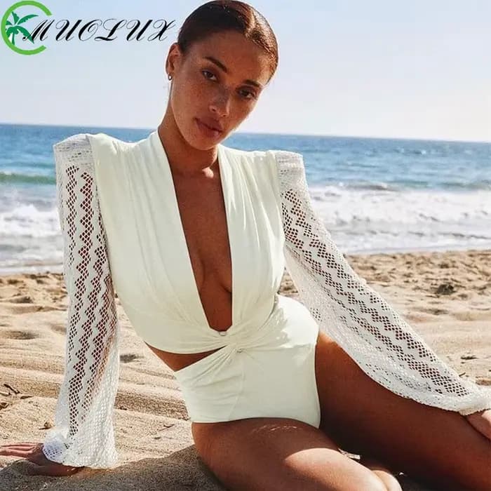 2024 maillot de bain manches longues Sport une pièce femmes