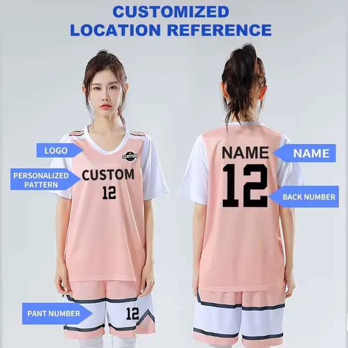Chemise de basket-ball personnalisée pour femmes, uniforme de basket-ball pour filles du lycée, maillot de basket-ball professionnel respirant pour dames 282
