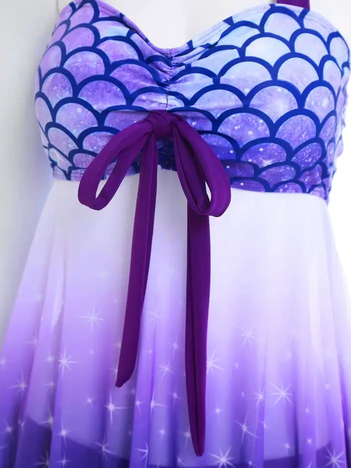Maillot de bain sirène 2 pièces pour femmes