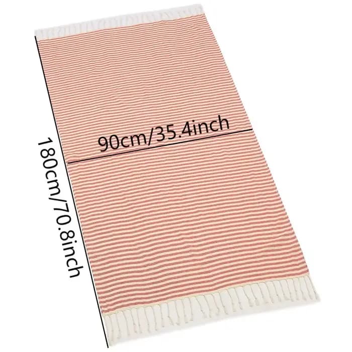 Serviette de plage turque rayée en coton 90*180CM, serviette de bain à franges pour sauna, spa, gym, sport, fitness, cuisine, douce, absorbante, séchage rapide