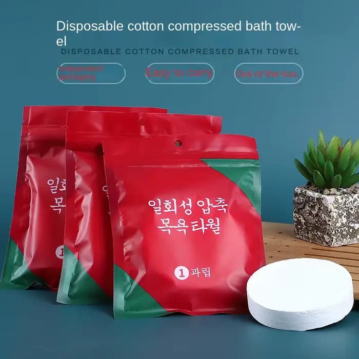 Grandes serviettes de bain épaisses en coton compressé
