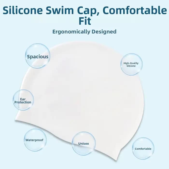 Bonnet de bain en silicone imperméable mignon, à séchage rapide, motif dessin animé, confortable, imprimé animaux, pour la piscine