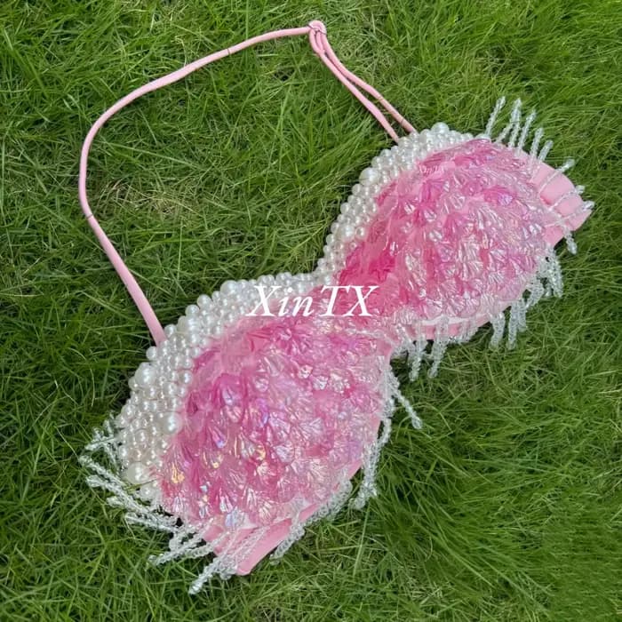 Femmes Bikini Sexy maillot de bain sirène Costume Bikini piscine fête électronique musique Festival tenue dentelle rêve 2026 offre spéciale