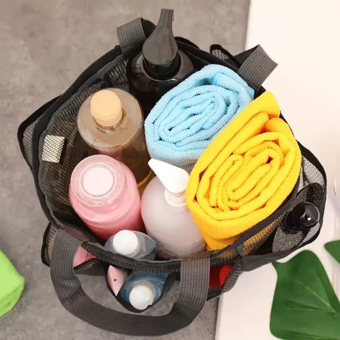 Sacs de bain de douche en maille de grande capacité