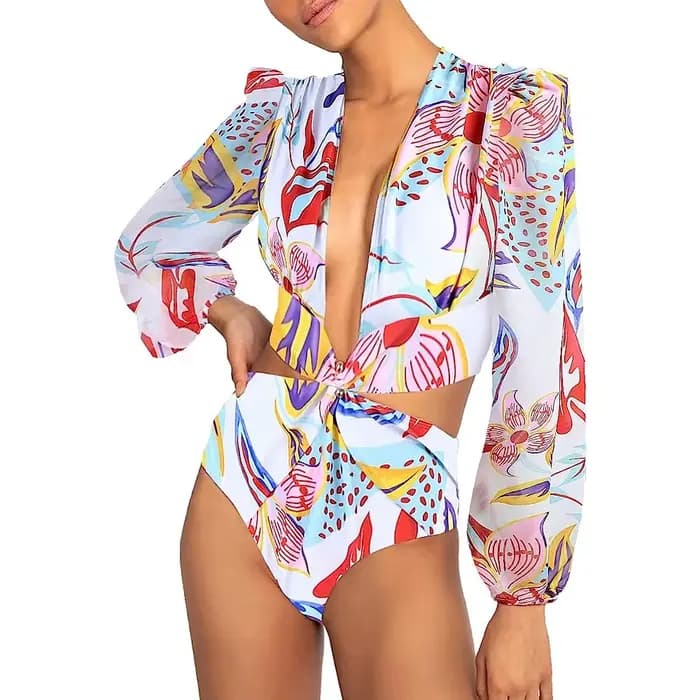 2024 maillot de bain manches longues Sport une pièce femmes