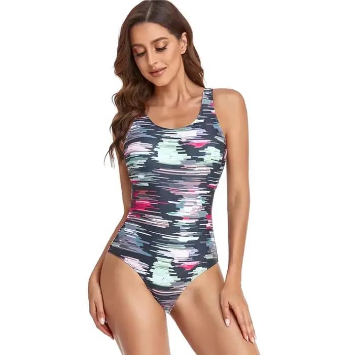 TUNIControl-Maillot de bain vintage une pièce pour femme