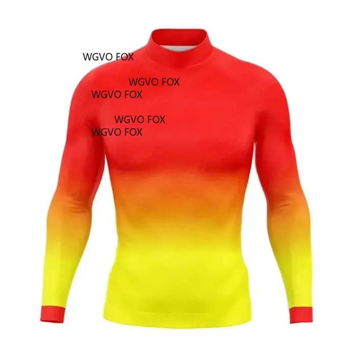 Maillot de bain dégradé pour hommes, T-shirt à manches longues, résistant aux UV, chemise moulante, vêtements de sport