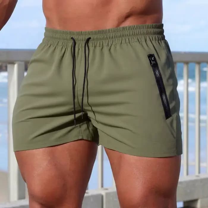 Short de bain couleur unie pour hommes