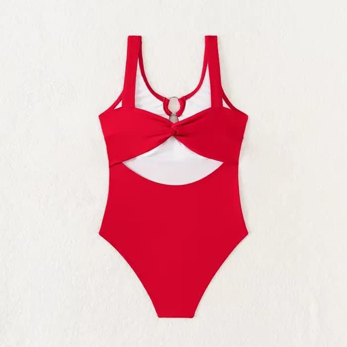 Maillot de bain une pièce rétro pour filles de 8 à 14 ans