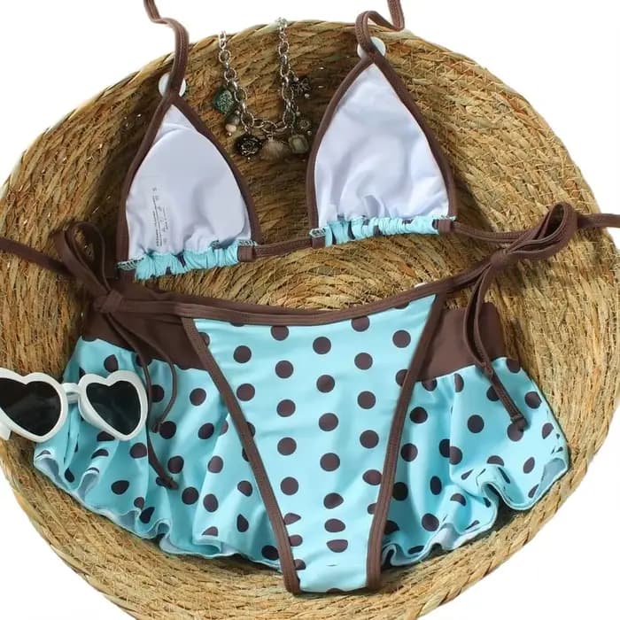 Ensemble de maillot de bain bikini 3 pièces avec paréo pour femme