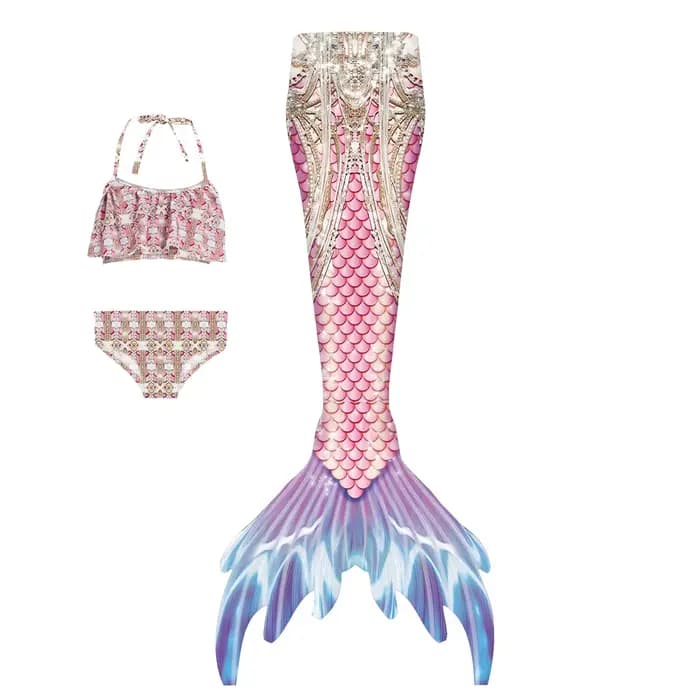 Maillot de bain queue de poisson sirène pour enfants, pour filles, été, plage, piscine, fête, sans bretelles, robe de princesse sirène, maillots de bain pour tout-petits