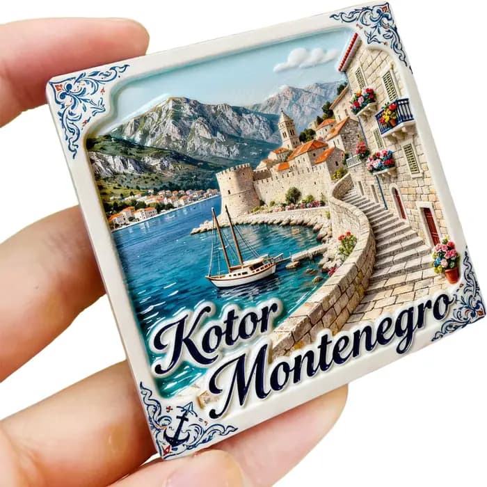 Aimants de réfrigérateur en céramique de Montenegro, Europe, souvenirs touristiques, articles de décoration, artisanat