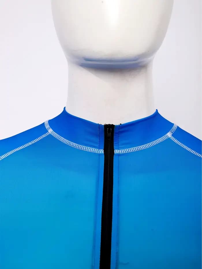 Combinaison de bain intégrale dégradée pour homme, à manches courtes, avec fermeture éclair, pour le fitness, le sport, la protection anti-UV et le surf