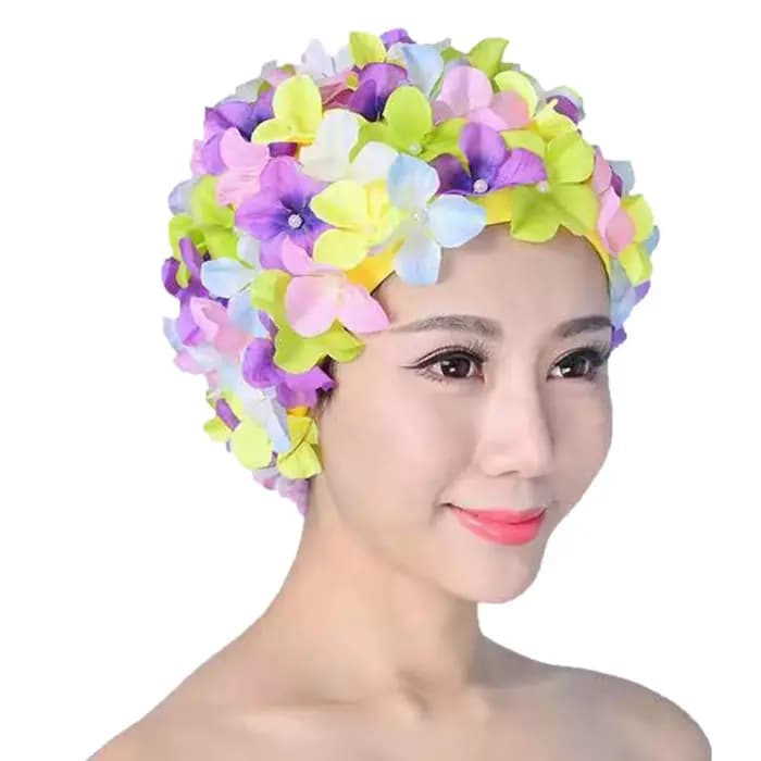 Chapeau de natation pétale 3D bonnets