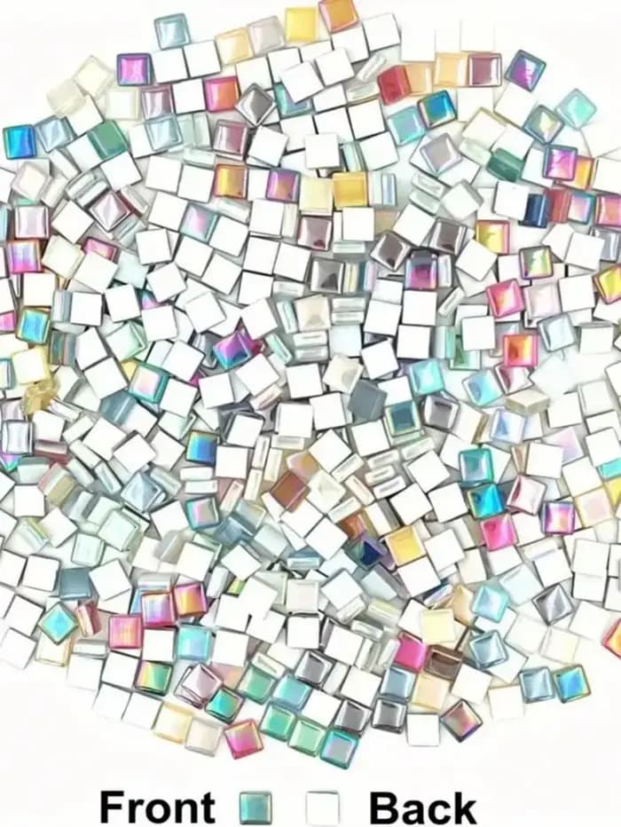 Carreaux de mosaïque en verre arc-en-ciel, 100 pièces, pour bricolage, artisanat et projets faits à la main, matériaux créatifs en cristal, pierre d'art
