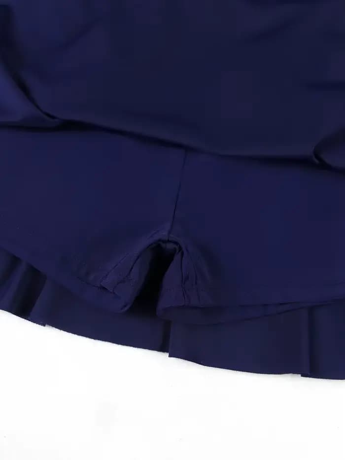 Maillot de bain pour filles 2026 Nouveauté uni avec lettres Manches courtes