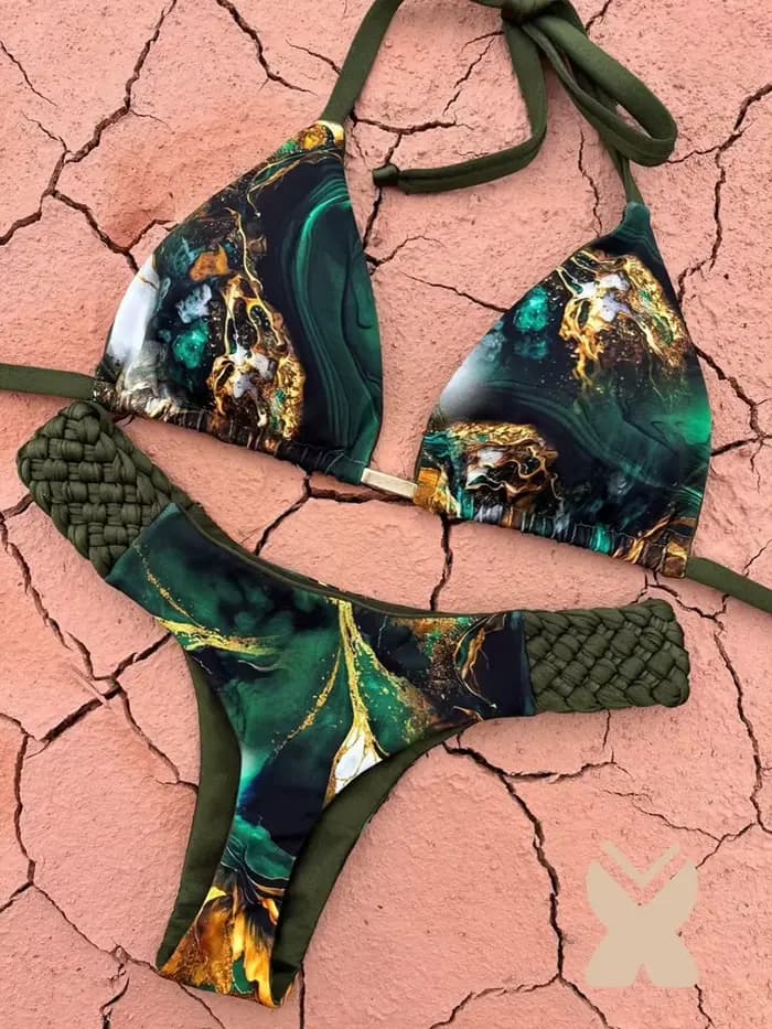 Micro bikinis sexy pour femmes, maillot de bain sexy, bikini imprimé, biquini brésilien, maillot de bain, vêtements de plage pour femmes