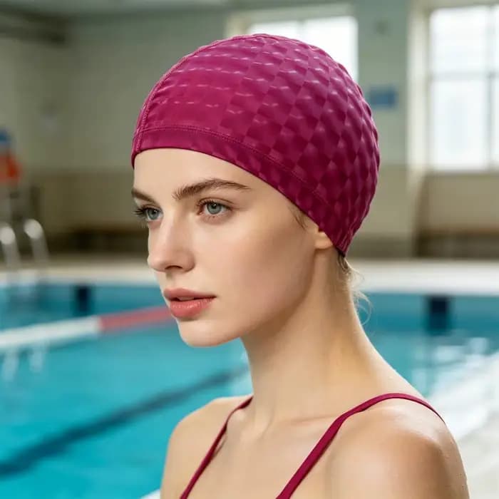 Bonnet de bain pour adultes à cheveux longs, résistant à l'eau, antidérapant, pour hommes et femmes, adapté aux cheveux courts, pour la piscine