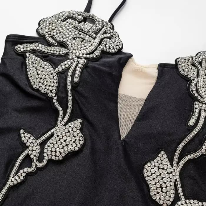 Maillot de bain une pièce sexy à motif floral et jupe, maillot de bain noir pour femme, tenue de plage, robe de plage, paréo