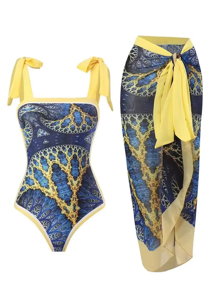 Maillot de bain une pièce 2026 avec jupe échancrée et rembourrage