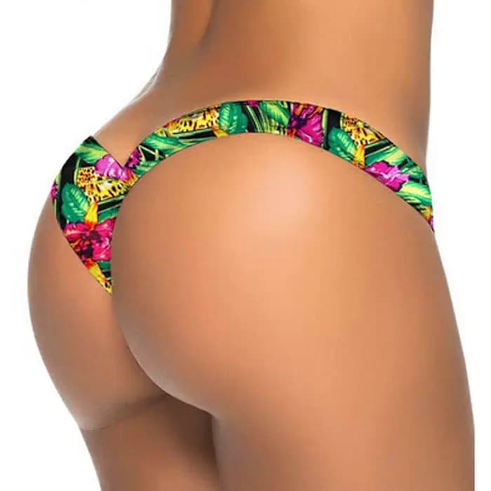 Femmes brésilien imprimé Bikini bas string bain plage maillot