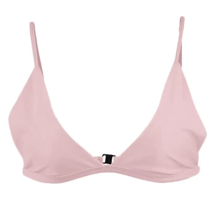 Femmes Micro Bikinis hauts commerce européen et extérieur Sexy couleur unie maillot de bain Bikini haut court maillot de bain pour femme soutien-gorge Push Up
